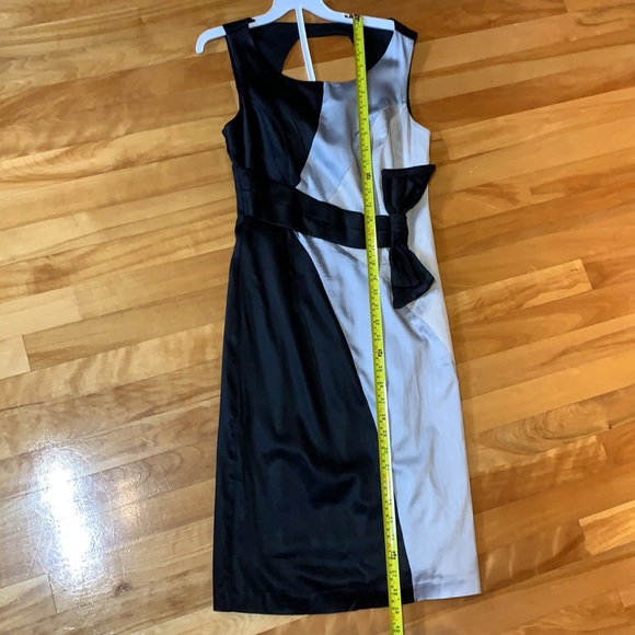 Black Cocktail Dress with Bow - Picture 7 of 9